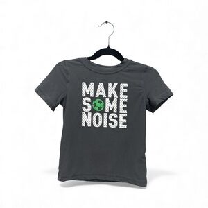 Gray Kids T-Shirt with 'Make Some Noise' Print